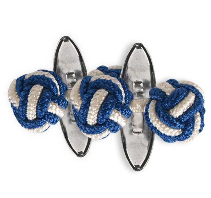 Gemelos Flamencos de 2 Bolas Textil 672 - Talla: Única | Gemelos: 672 Azul-Beige