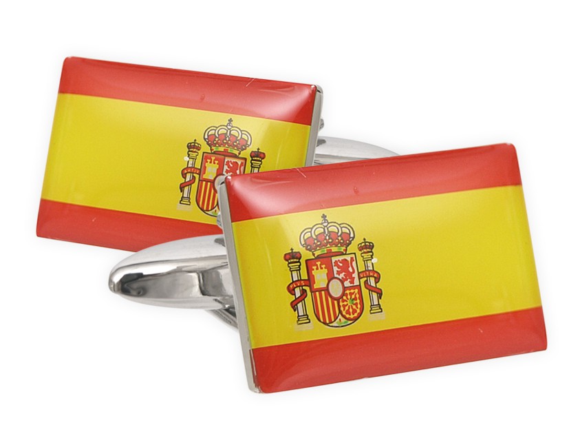 Gemelos Flamencos Metálico de Resina 675 01 - Color: Bandera España | Talla: Única
