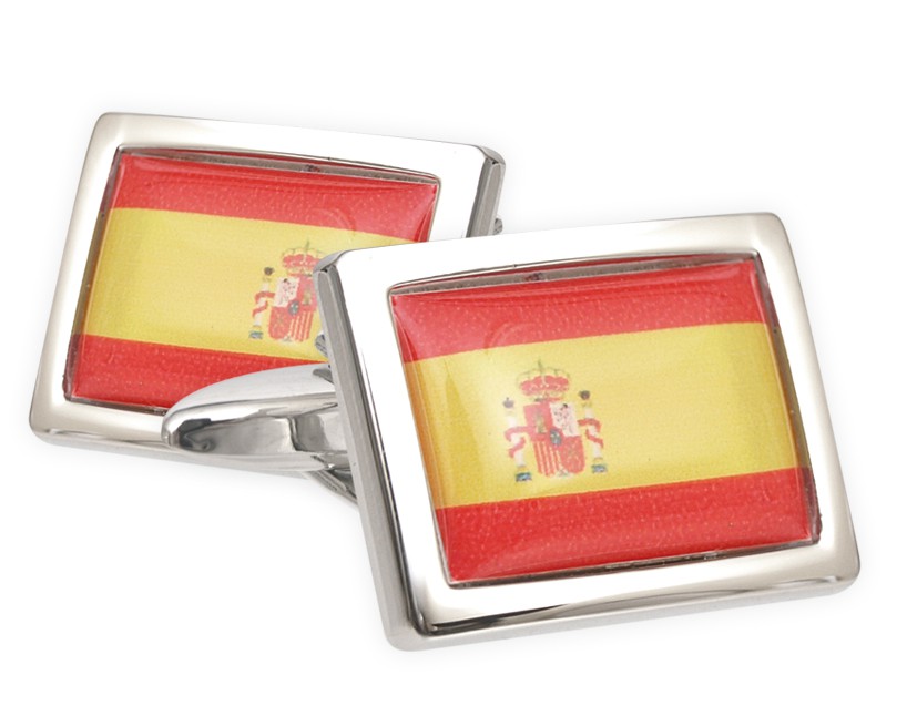 Gemelos Flamencos Metálico de Resina 675 03 - Color: Bandera España | Talla: Única
